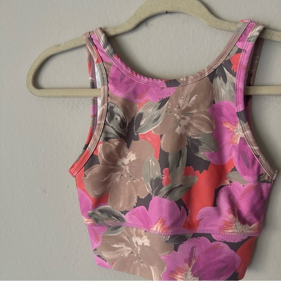 Saltwater Luxe Pink Floral Crop Balance Tank Small - Picture 4 of 9